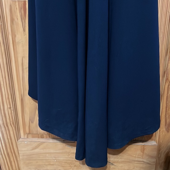 Calvin Klein Navy Sequined Puff-Sleeve Gown - Picture 14 of 14